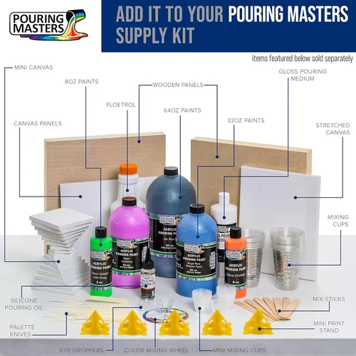Miniatura 6 de Pouring Masters Professional Effects - Tela mediana de 4 onzas, extensor, mejora la adherencia de pintura a los textiles, medio de tela para pintura