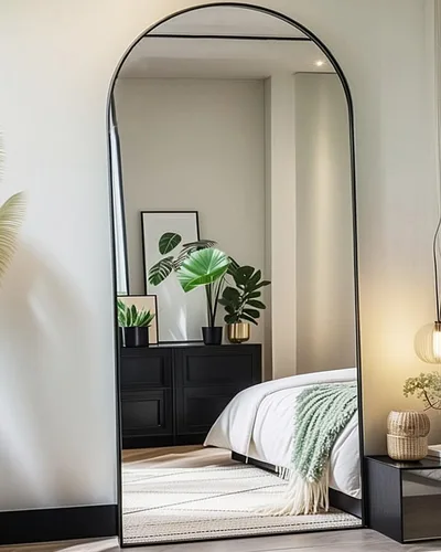 Miniatura 11 de NEARBYSD Espejo de Arco de Puerta - Sobre la Puerta 48x14 Espejo de Cuerpo Entero Para Dormitorio, Sala de Estar o Closet - Negro