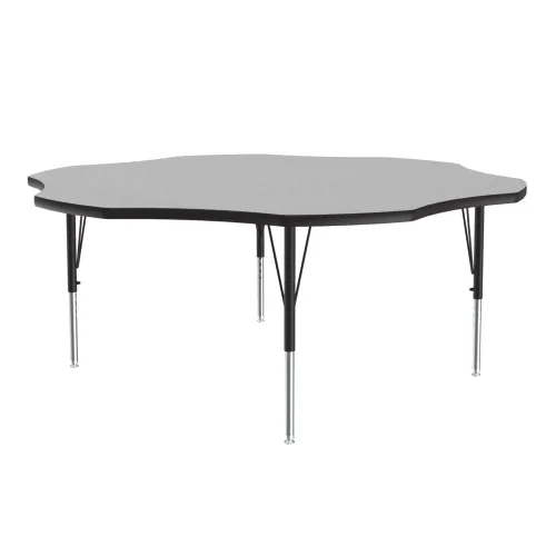 Miniatura 61 de Correll Mesa de Actividades Rectangular para Aula de 24"x36", Altura Ajustable (19"-29"), Granito Negro Laminado Térmico Fusionado Duradero