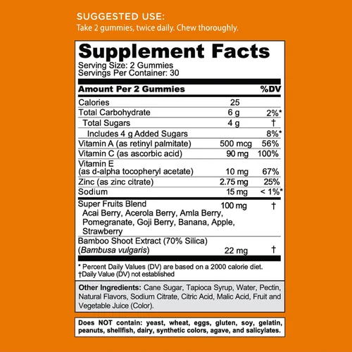 Miniatura 6 de Goli Nutrition - Gomita vitamínica SuperfRUITS de 60 quilates, con ingredientes potenciadores del colágeno. Radiar. Rejuvenecer. Refresca