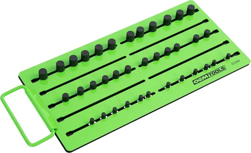 OEMTOOLS 22389 Pro Bandeja magnética para dados, organizador de trinquete personalizable, pernos de accionamiento ajustables, organizador de juego