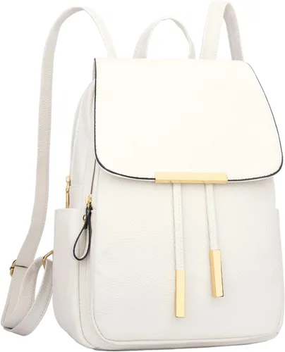 Miniatura 9 de KKXIU - Mochila de cuero de moda para mujeres y damas, bolsa de viaje y para el día, con correa para los hombros, A-Negro, Mediana, Mochila