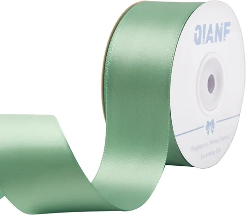 Miniatura 12 de QIANF Cinta plateada de satén de doble cara de 1-1/2 pulgadas para envolver regalos, lazos para el pelo, hacer cintas para el cabello, bandas