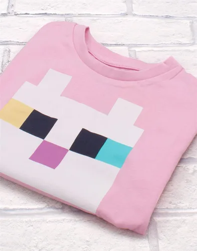 Miniatura 7 de Minecraft - Camiseta para niñas Camiseta de jugador rosa con lazo frontal de gatito para niños Ropa para niños, regalos de mercancía
