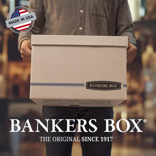 Miniatura 8 de Cajas archivadoras Bankers Box, de uso básico, con tapas, 12 unidades, Carta/Papel legal, STOR/FILE, (00703)