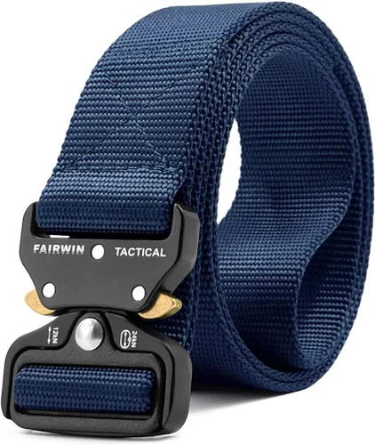 Miniatura 10 de FAIRWIN Tactical Belt, Work Belts for Men Military Webbing Riggers Web Belt Heavy-Duty Quick-Release Buckle