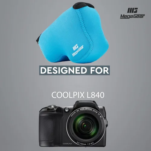 Miniatura 6 de MegaGear Nikon Coolpix L840 - Funda de neopreno para cámara, con mosquetón, color azul