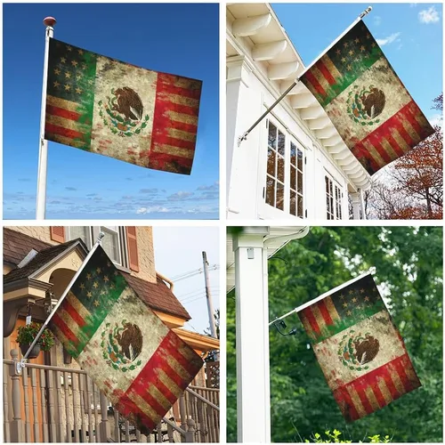 Miniatura 6 de Banderas de México de 3 x 5 pies, divertida bandera mexicana para el hogar, patio, casa, jardín, fiesta de vacaciones, decoración