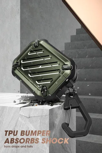 Miniatura 2 de SupCase - Estuche para Airpods Pro Serie Pro Unicorn Beetle, resistente carcasa de protección completa con mosquetón para Airpods Pro de Apple Verde