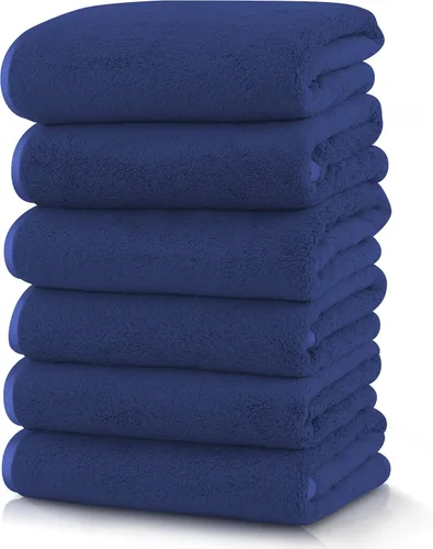 Miniatura 28 de TENSTARS Toallas de baño de seda con dobladillo para baño en liquidación - 27 x 55 pulgadas, ligeras, finas y de secado rápido, toalla absorbente