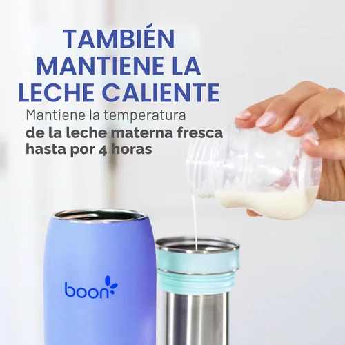 Miniatura 4 de Boon Frosh Enfriador Portátil de Leche Materna - Enfriador de Leche Materna de Acero Inoxidable - Envase de Almacenamiento de Leche Portátil de Azul