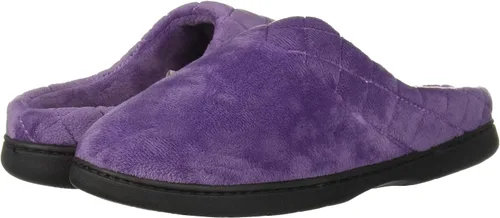 Miniatura 7 de Dearfoams Darcy - Pantuflas de velour de microfibra, tipo zueco con bordes acolchados, para mujer