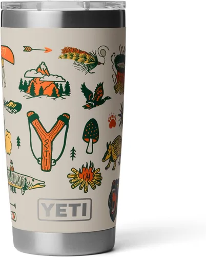 Miniatura 46 de YETI Rambler - Vaso de acero inoxidable con aislamiento al vacío de 20 onzas con tapa MagSlider Todo acero inoxidable