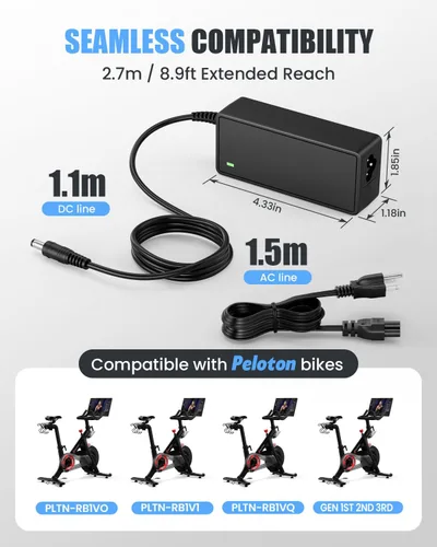 Miniatura 6 de Adaptador de corriente de cargador de 12V 4.17A compatible con consola de bicicleta estática Peloton PLTN-RB1VO, RB1V1, RB1VQ, cable de alimentación