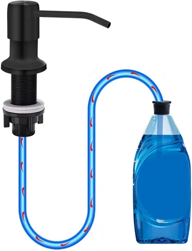 Dispensador de jabón para fregadero de cocina, bomba dispensadora de jabón de encimera, tubo de extensión de silicona de 47 pulgadas que se conecta