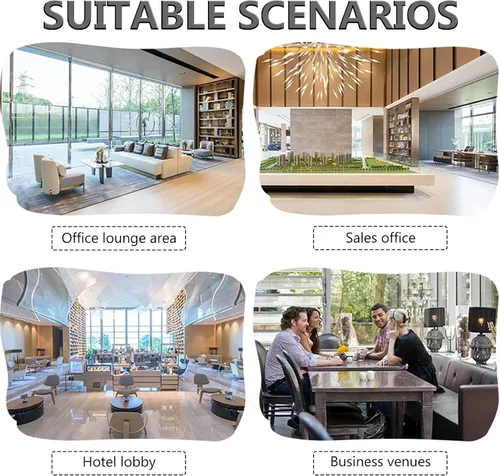 Miniatura 4 de Juego de sillas de comedor, silla decorativa de tela impermeable transpirable con marco resistente, sillas de acento con respaldo alto para oficina