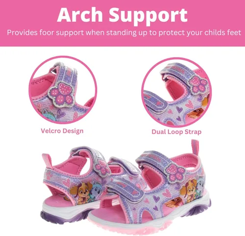 Miniatura 3 de Nickelodeon Skye Everest Beach - Zapatos iluminados de la Patrulla Canina para niñas, sandalias de verano, zapatos de agua para niños, correa