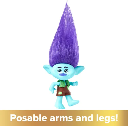 Miniatura 3 de Mattel DreamWorks Trolls Band Together Branch - Muñeca pequeña con traje extraíble y pelo de felpa, juguetes inspirados en la película