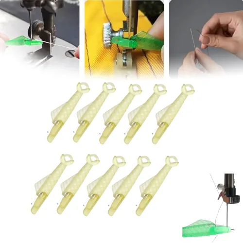 Miniatura 10 de Enhebrador de agujas para máquina de coser - 2024 Nuevo enhebrador manual DIY rápido, automático mejorado (Verde, 10 piezas)