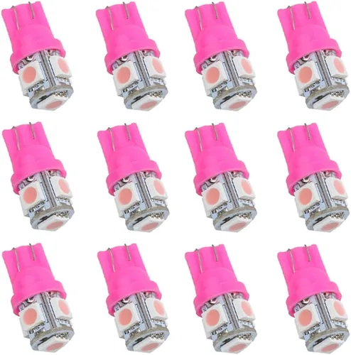Miniatura 12 de Paquete de 12 focos LED ámbar de repuesto, stock # 194 T10 168 2825 W5W 175 158, foco LED 5050 5 SMD, luz de 12 voltios para interior de automóvil