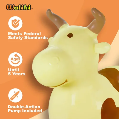 Miniatura 5 de WALIKI Tolva de caballo hinchable Benny The Jumping Bull Pony inflable para niños pequeños