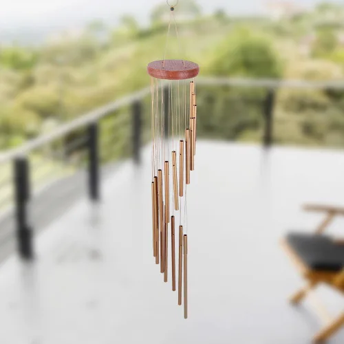Miniatura 5 de Campanillas de viento conmemorativas para exteriores, 18 tubos de aleación de aluminio hechos a mano para un rendimiento musical superior