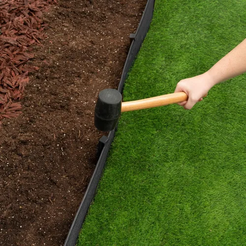 Miniatura 4 de EasyFlex Borde compuesto para excavar paisaje con estacas de anclaje, borde superior recto de 4.5 pulgadas, borde de borde de jardín, kit de 20 Negro
