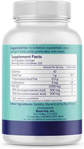 Miniatura 2 de Super Omega-3 1000mg (120 cápsulas blandas)
