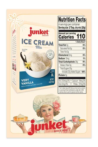 Miniatura 2 de Junket Mezcla de helado muy vainilla, 4 onzas (paquete de 1)