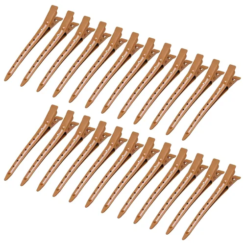 Miniatura 7 de 24 Paquetes de Pinzas Pico de Pato, Bantoye 2.75 Pulgadas Pinzas de Cocodrilo Rizadoras de Metal Antioxidante con Agujeros para Peinado del Cabello