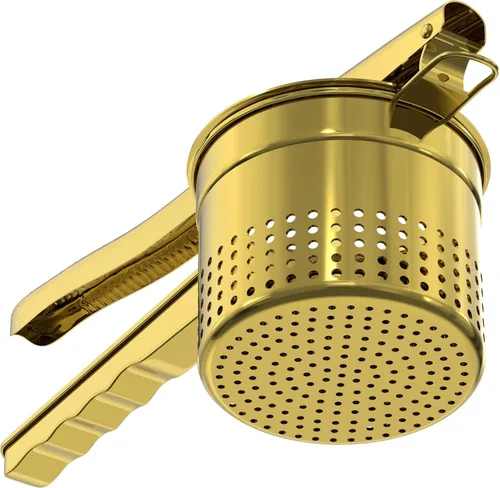 Livilord Ricer de patatas grande de 15oz, ricer de acero inoxidable resistente para puré de patatas, herramienta de cocina para puré de batata con