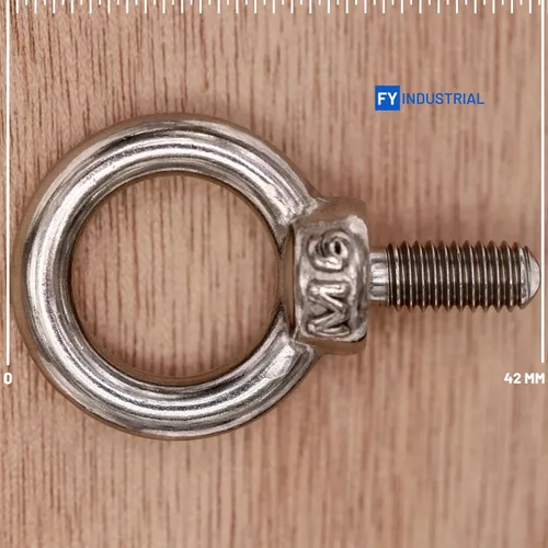 Miniatura 3 de Perno de ojo de elevación del hombro de la maquinaria del acero inoxidable (M6, 10 artículos)