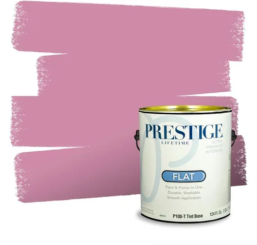 Miniatura 723 de Prestige Paints Pintura exterior e imprimación en uno, 1 galón, plano, coincidencia comparable de Valspar* Amber Rose*