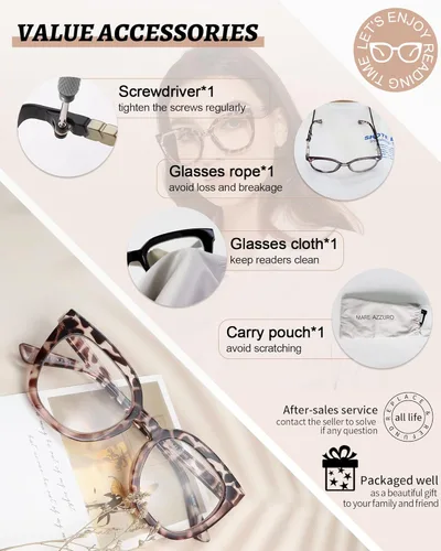 Miniatura 6 de MARE AZZURO Gafas de lectura de gran tamaño para mujer, con estilo, grandes lectores 1.0 1.25 1.5 1.75 2.0 2.25 2.5 2.75 3.0 3.5 4.0 5.0 6.0 Leopardo
