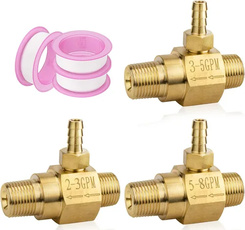Inyector químico de 2-8 Gpm para lavadora a presión de bomba general # 100774 100775 100776, incluyendo orificio 0.071 in & 0.083 in & 0.083 in &