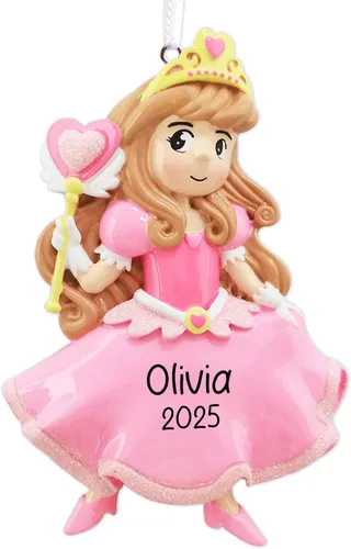 Miniatura 8 de Adorno de Navidad personalizado de princesa de hadas 2026 – Personalización gratuita Hada con alas, duendecillo mágico volador para decoración