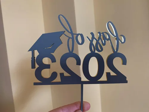 Miniatura 6 de FranJohnsonHouse Class of 2025 Graduation Cake Topper – Personalized Year & Text, Custom Acrylic, 6" Wide – Party Decor