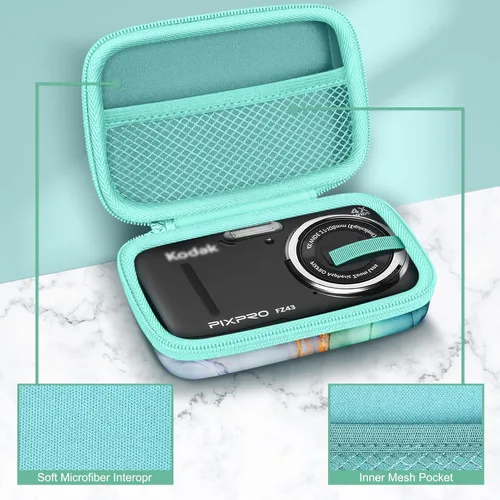 Miniatura 3 de Fintie Funda para cámara digital compatible con Kodak Pixpro FZ55, FZ45, FZ53, FZ43, WPZ2, Canon PowerShot ELPH 360, Lecran/CAMKORY, bolsa de mármol