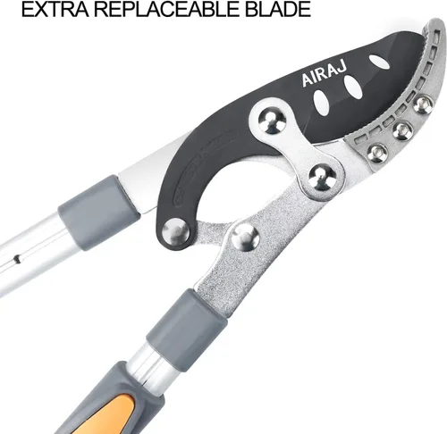 Miniatura 4 de AIRAJ Tijeras de poda de yunque extensibles de 27-41'' de alta resistencia con acción compuesta, recortadora de árboles con capacidad de corte de 2