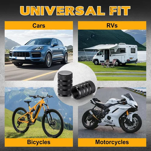 Miniatura 6 de SINGARO 12 tapas de vástago de válvula de neumático, accesorios exteriores de automóvil, cubierta de válvula de aleación de aluminio universal