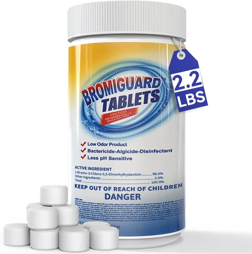 Miniatura 8 de Tabletas de Bromo para SPA Bañera de Hidromasaje 1lb 50LB Tabletas Bromantes Refuerzo Elimina Bacterias Algas Sensación de Agua Suave Sin Olor a