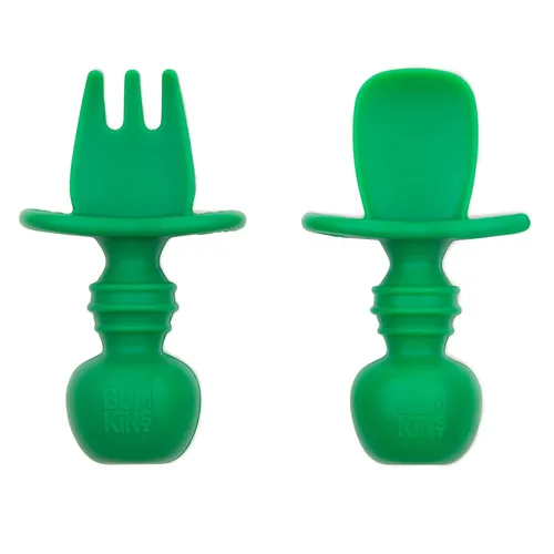 Miniatura 27 de Bumkins Juego de utensilios para bebés, Chewtensils cucharas de silicona para mojar, autoalimentación, destete dirigido por el bebé, aprendizaje