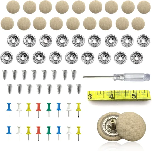 60 piezas de kit de reparación para el techo del coche, remaches de fijación para el techo del coche para la reparación de la tela del techo