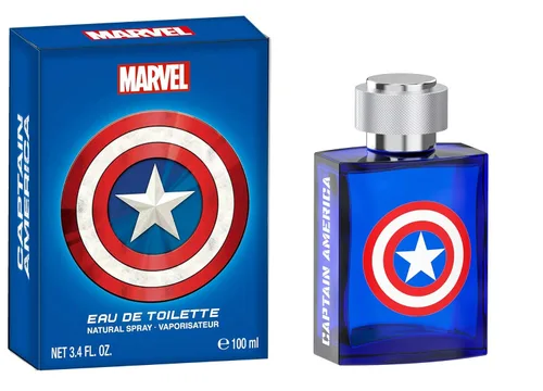 Marvel Capitán América, Fragancia, para hombre, 3.4oz, 3.4 fl oz, Eau de Toilette, EDT, Colonia, Spray, Hecho en España, por Air Val International