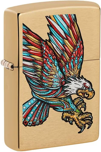 Miniatura 8 de Zippo Encendedor de bolsillo Eagles Dare - Encendedores recargables con tapa abatible a prueba de viento - Encendedores de bolsillo con diseño Cromo