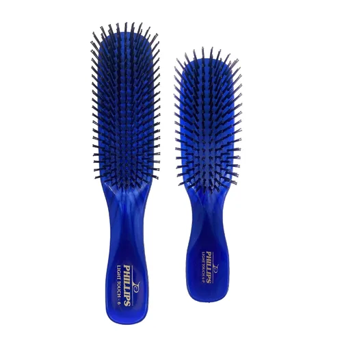 Miniatura 17 de Phillips Brush Sapphire Blue Light Touch 6 - Cepillo para el cabello, parte de la colección de gemas (zafiro)