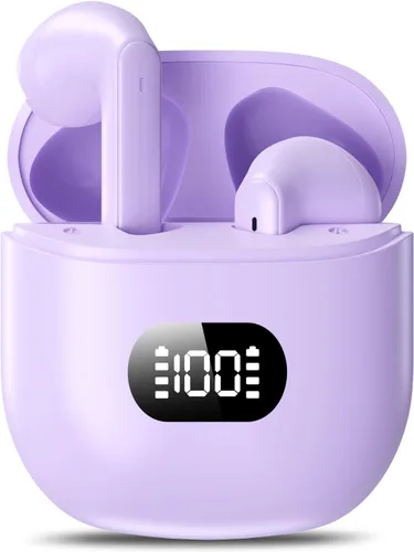Miniatura 8 de KTGEE Auriculares Inalámbricos Bluetooth 5.3, Auriculares Estéreo de 40 Horas de Reproducción con Estuche de Carga con Pantalla LED, Auriculares