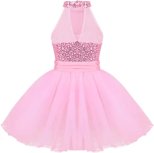 Miniatura 2 de iiniim Camisola de lentejuelas para niñas, leotardo de ballet, tutú de baile, brillante, para fiesta de hadas, disfraz de fantasía