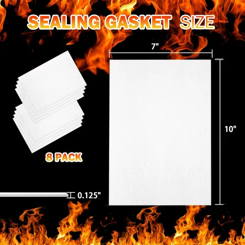 Miniatura 6 de Papel de junta de alta temperatura, material de junta de horno de fibra de cerámica, hoja de chimenea de aislamiento para estufa de pellets, estufa