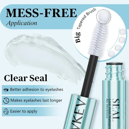 Miniatura 4 de KevKev Lash Cluster Glue, Lash Bond and Seal Lash Glue for Eyelash Clusters Waterproof Strong Hold for 72h Individual Eyelash Glue Non-Irritating